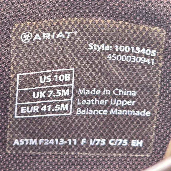 Ariat Work Boots Womens Size 10 Brown Leather Western Safety Toe 10015405 - Picture 6 of 13